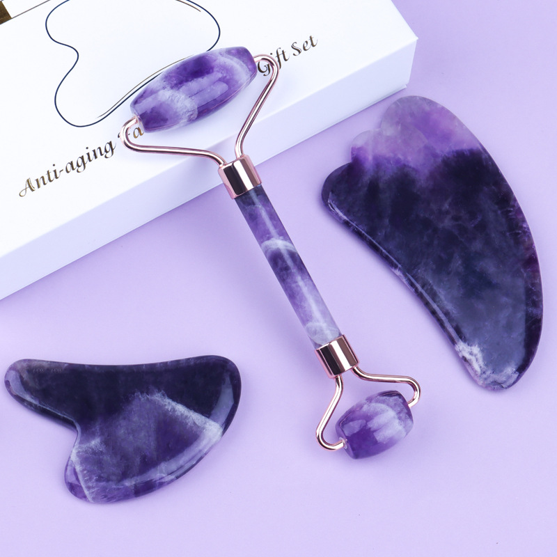 Purple Amethyst Facial Massage Roller